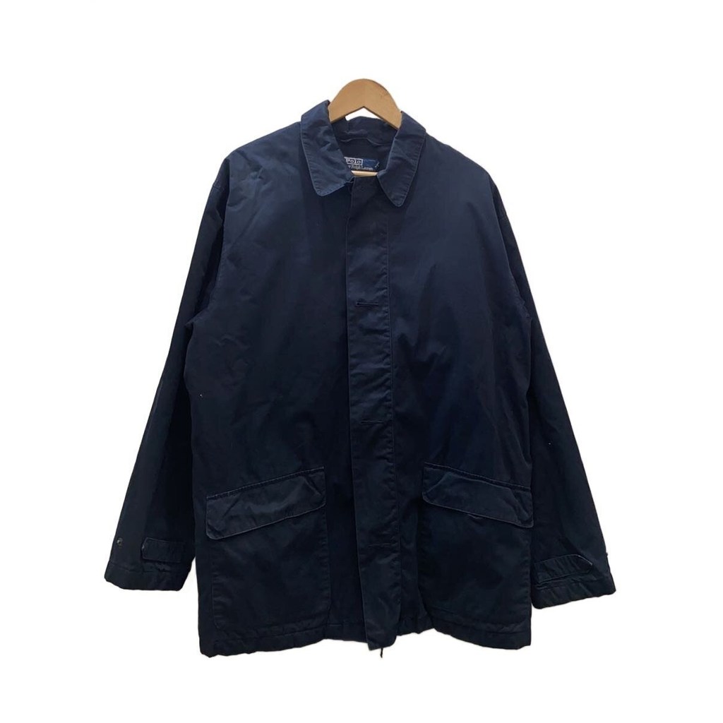 POLO RALPH LAUREN 90s/บุผ้าฟลีซ/เสื้อเบลาส์/L/คอตตอน/NVY