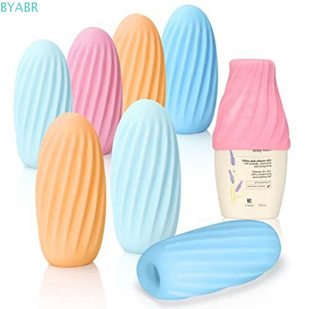 BYABR ฝาครอบป้องกันการรั่ว, ปลอกซิลิโคนยืดหยุ่นเครื่องสําอาง Leakproof Sleeve, อุปกรณ์ในห้องน้ํา Good Tightness แบบพกพาที่มีประสิทธิภาพ Anti-leak Sleeve แชมพู Conditioner ขวด