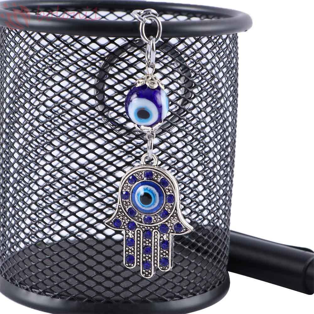 [COD] Fatima Hand Jewelry For Men Women Car Keyrings Key Holder Amulet Blue Evil Eye