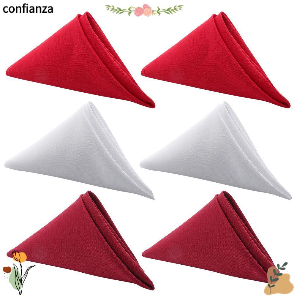 ผ้าเช็ดปากและผ้าปูโต๊ะงานแต่งงาน(CONFIANZA) นุ่ม มีลายตารางจากผ้าลินินคุณภาพดี
