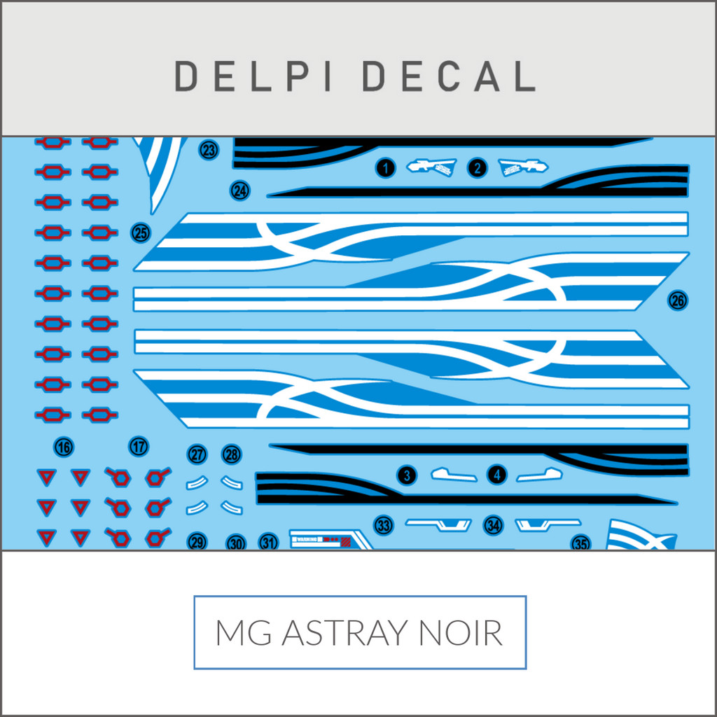 Delpi Decal (ดีคอลน้ำ) MG ASTRAY NOIR