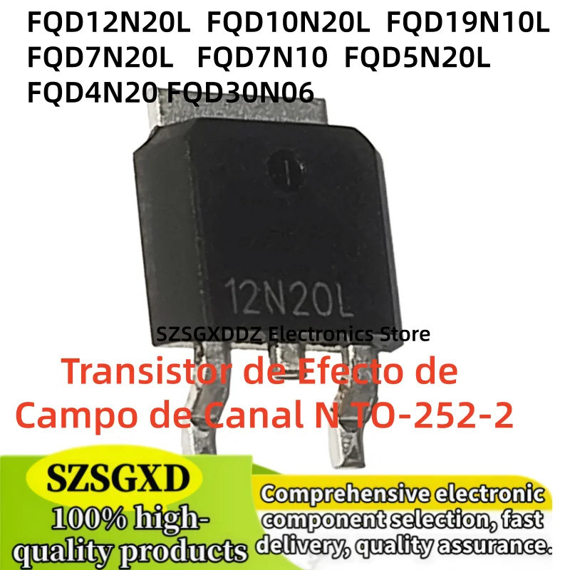 5PCS 10N20L FQD12N20L FQD30N06 FQD7N10 TO-252-2 FQD19N10L FQD4N20L FQD5N20L FQD7N20L N-Channel ทรานซ
