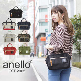 Anello กระเป๋าสะพายมือถือรุ่นแนวนอนแนวทแยงญี่ปุ่น Rakuten Crossbody น้ําหนักเบากระเป๋าใบเล็กกระเป๋าช
