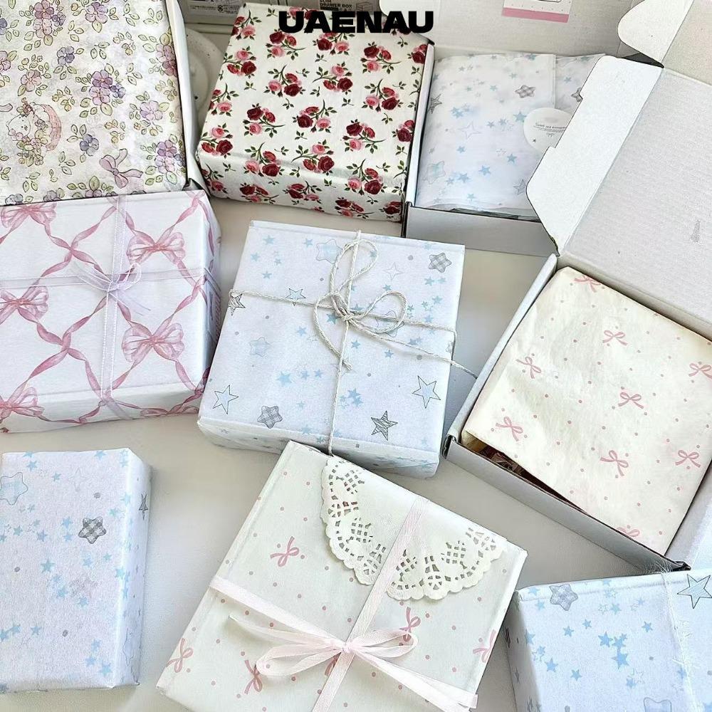 UAENAU 10 ชิ้นกระดาษรองมือ, เนื้อผ้าฝ้าย Bowknot Design Bowknot Sydney กระดาษ, ห่อของขวัญดอกไม้ช่อดอกไม้ถูมือกระดาษห่อพิเศษ