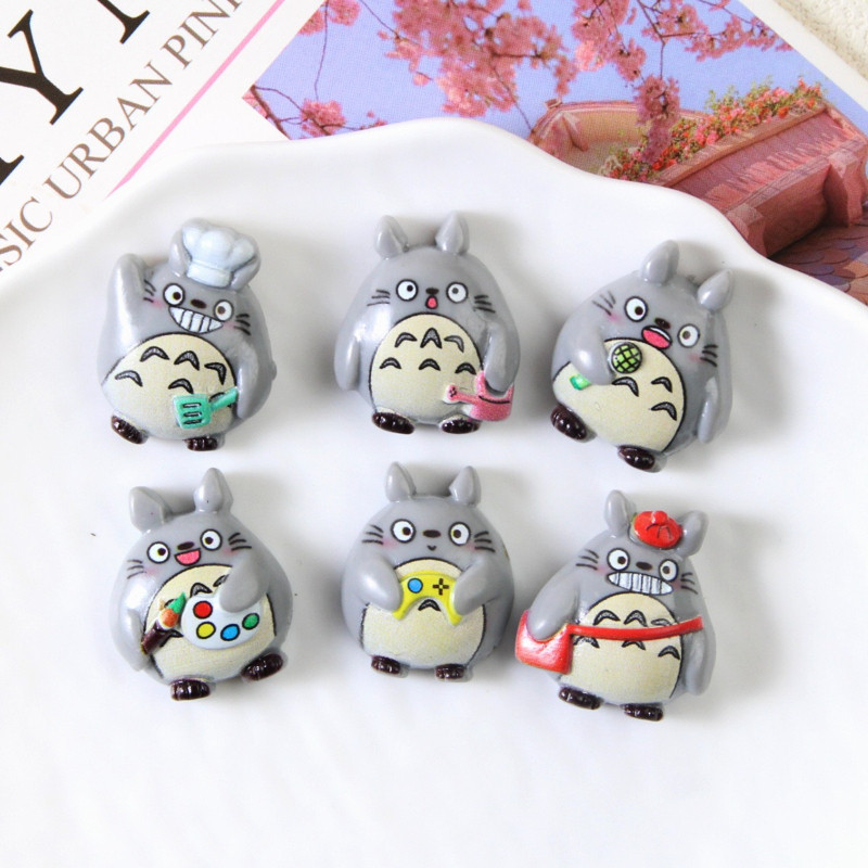 10 ชิ้น Chef Totoro เครื่องรางเรซินน่ารักสําหรับ DIY(10-409)
