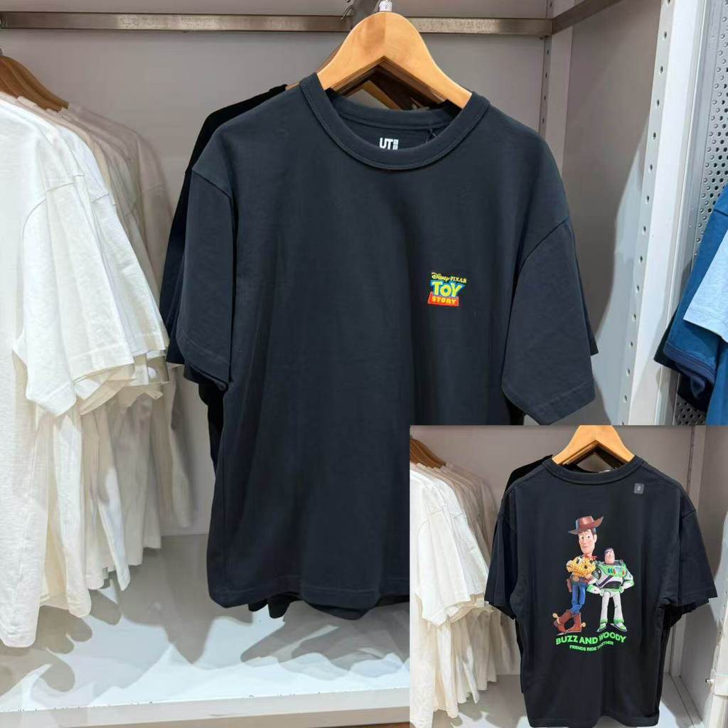 UNIQLO Mens MAGIC FOR ALL Print เสื้อยืดแขนสั้น Marvel Pixar Star Wars 482747