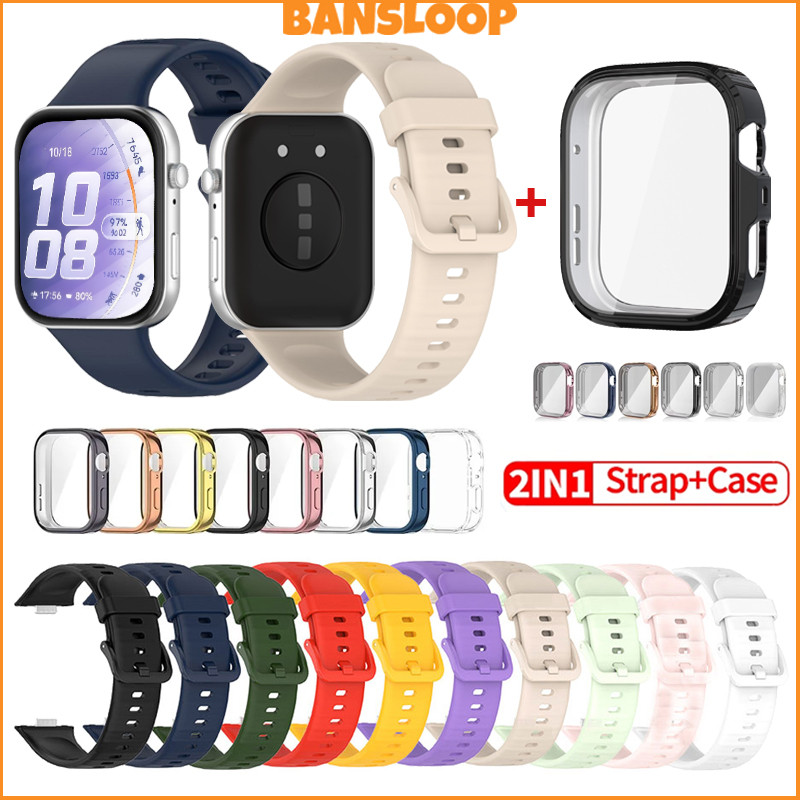 สายยางอ่อน + กรณี TPU for Smartwatch Huawei Watch Fit 4/3 กีฬาซิลิโคนปกป้องหน้าจอ สายรัดข้อมือ สายรัดข้อมือ อุปกรณ์เสริม