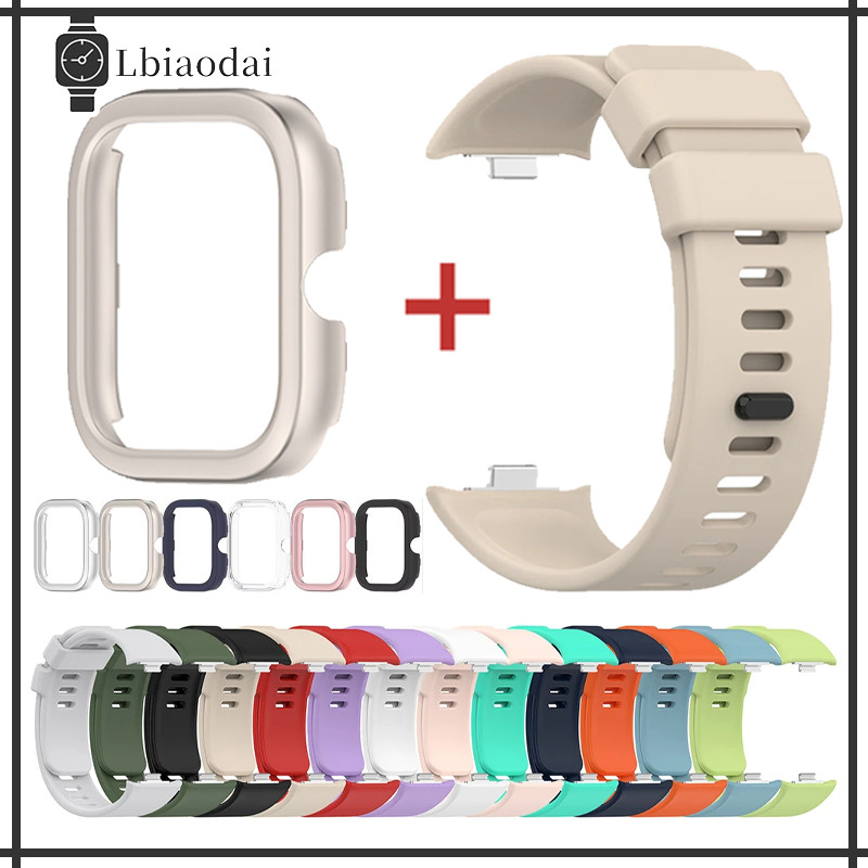 กรณีซิลิโคนสายรัด PC for Redmi Watch 6 5 4 ป้องกันหน้าจอ กันชน สายยาง เข็มขัดข้อมือ อุปกรณ์เสริม for Redmi Watch 6 5 4