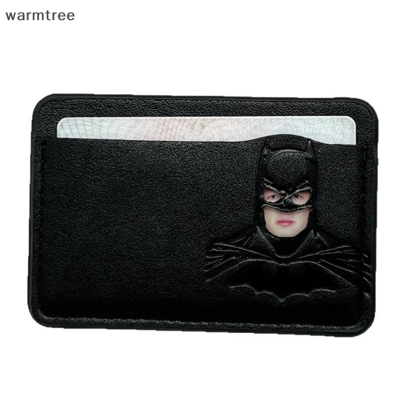 Warmtree Bat ID Wallet Slim Leather Card Holder Case Wallet With Hero Mask Creative Anniversary Birt