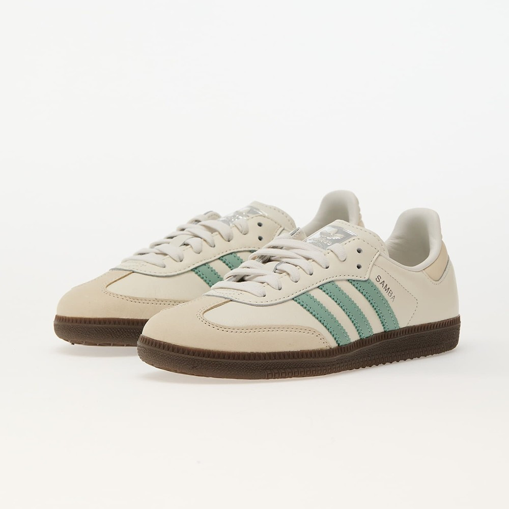 W Originals Samba OG สีขาว Hazy Green IH2752 WMNS รองเท้าลําลองรองเท้าผ้าใบ