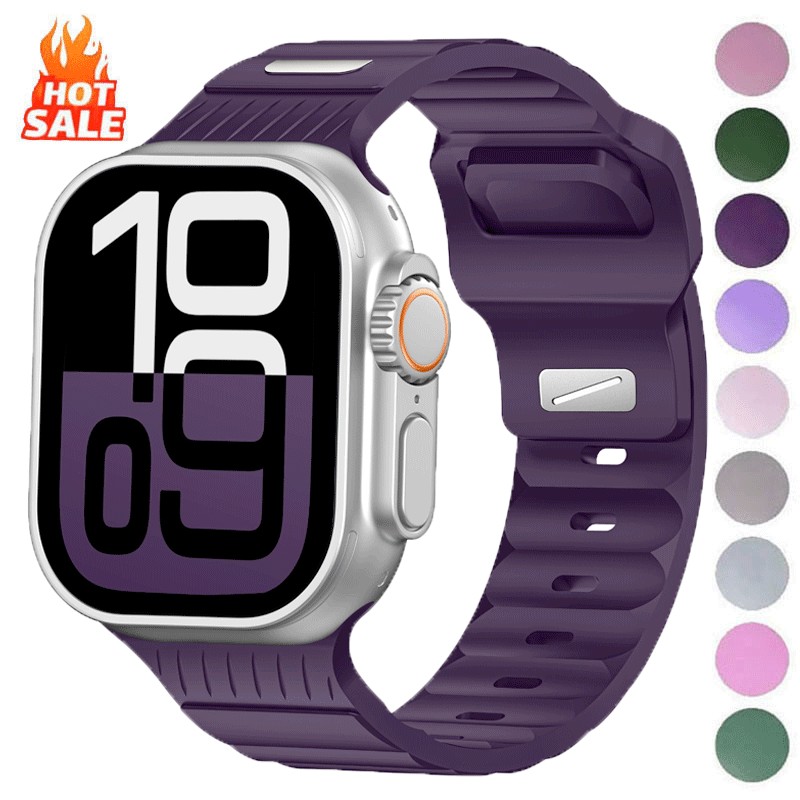 Night-glowing ซิลิโคน สายข้อมือ สําหรับ Apple Watch 38/40/41/42/44/45/46/49 มม. IWatch Series 11/10/9/8/7/6/5/4/3/2/1/SE/Ultra