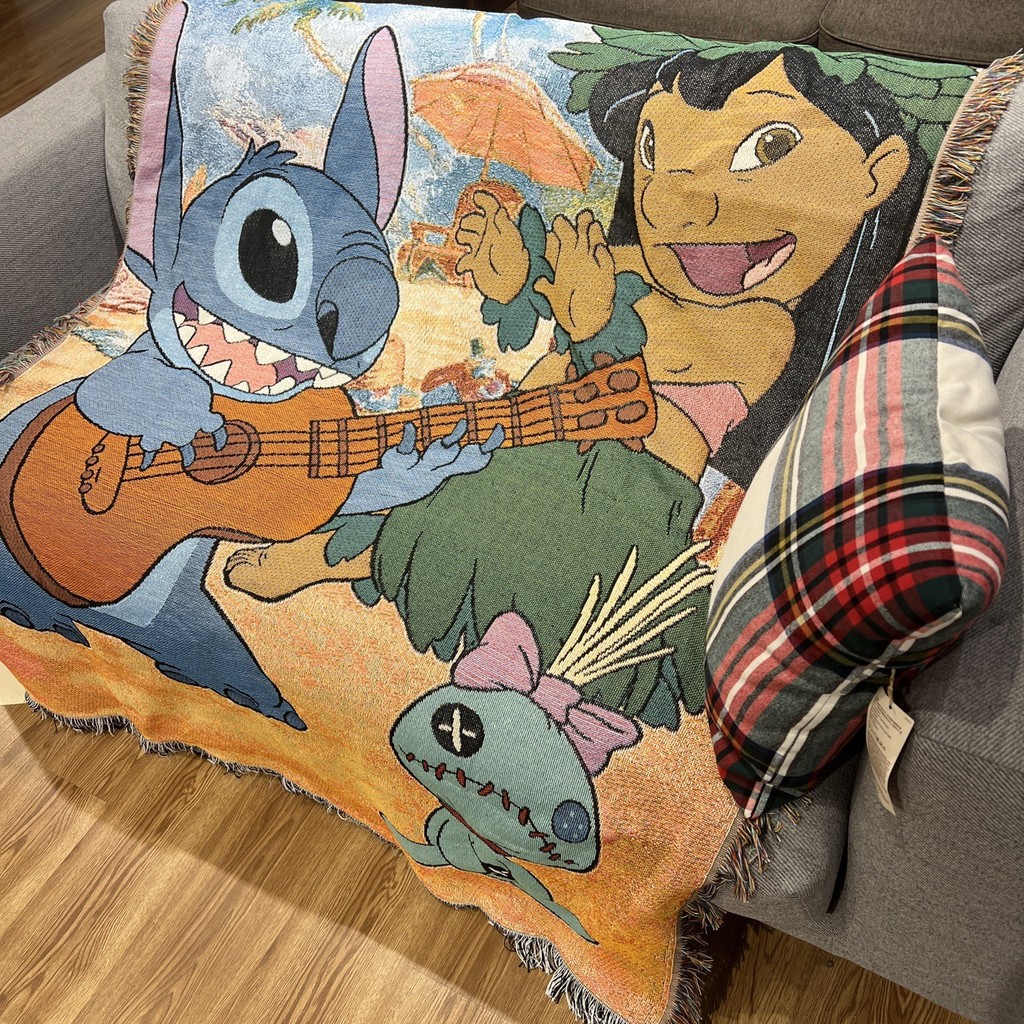 Stitch Stitch ผ้าห่มเดี่ยวโซฟาผ้าห่มผ้าห่ม Stitch กีตาร์ Stitch เบาะโซฟา NKIP