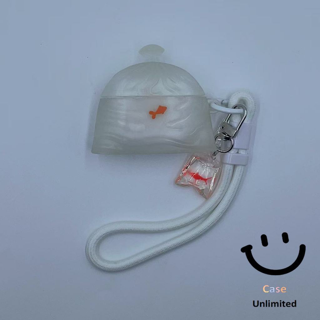 สําหรับ GOOJODOQ J201 J206 J228 J229 เคส Case หูฟัง & Lanyard รูปแบบกระเป๋าเก็บปลาสร้างสรรค์