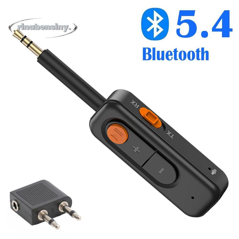 RINABONSINY Bluetooth 5.4 Receiver Transmitter, PC Headphone Stereo Music Wireless Audio Adapter, Ai
