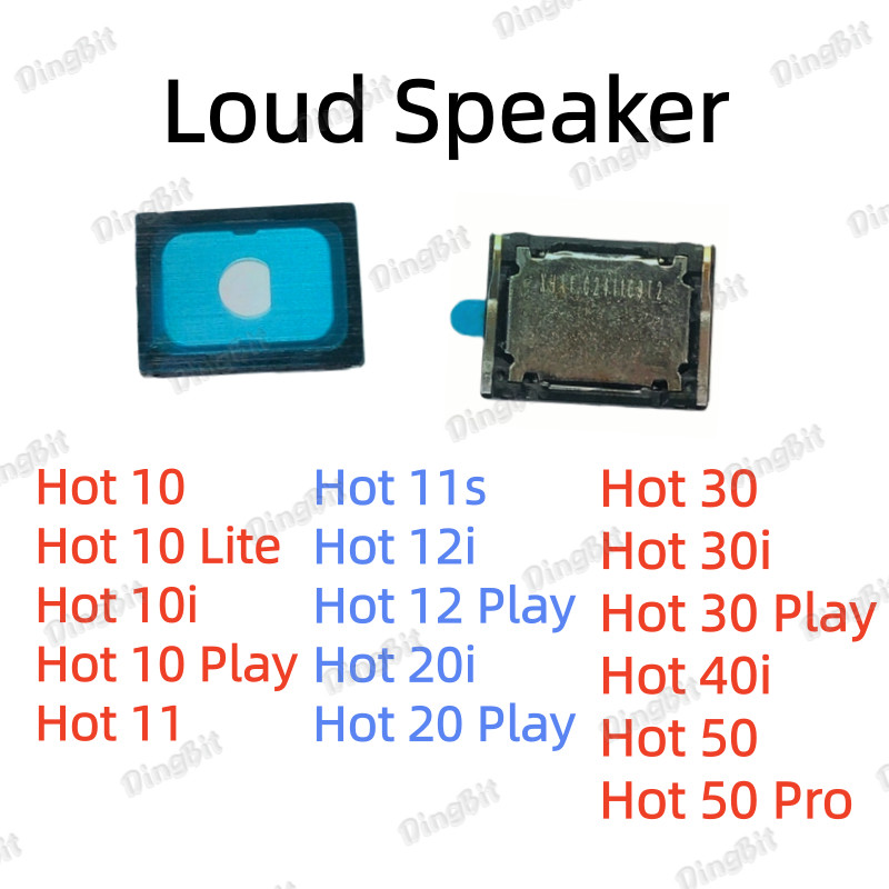 ลําโพงสําหรับ infinix Hot 10 10i 11 11s 12i 20 20i 30 30i 40i 50 Pro Lite Play Loud ลําโพง Buzzer เพลง Ringer เปลี่ยนชิ้นส่วน