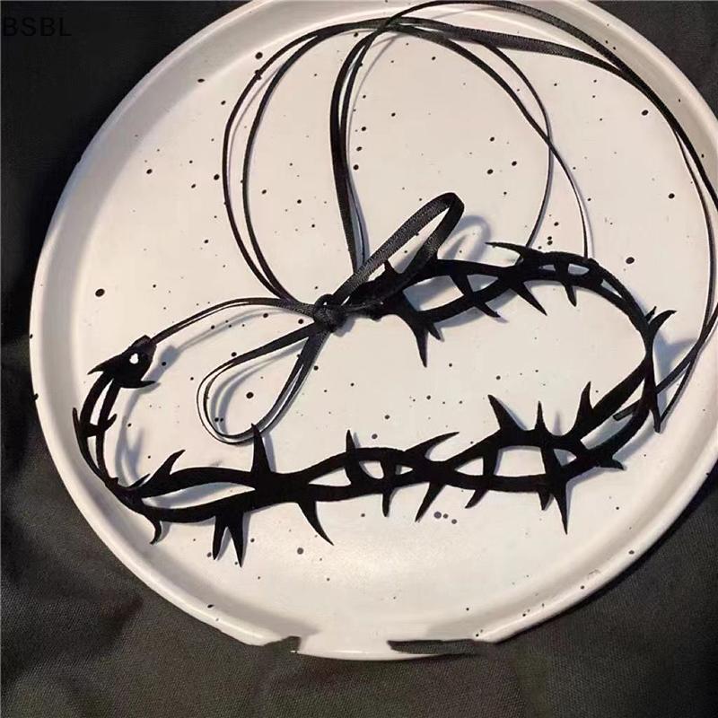 BSBL แฟชั่น Thorns กํามะหยี่สร้อยคอ Choker สําหรับผู้หญิง Vintage Clavicle Chain Gothic สาวคอเครื่อง