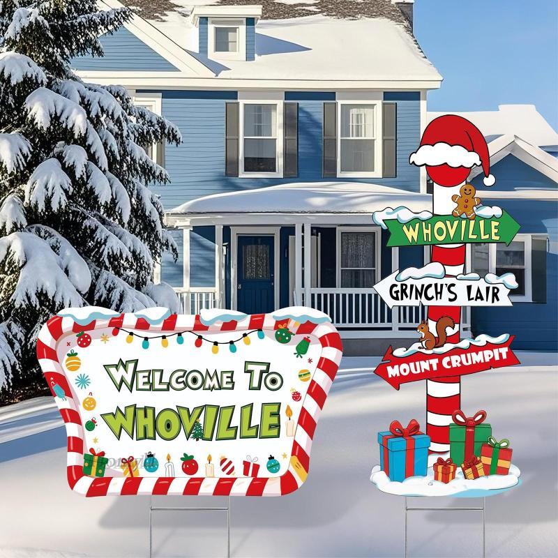 [Homyl1] Xmas YARD Sign YARD Stake อุปกรณ์ปาร์ตี้ตกแต่งคริสต์มาสกลางแจ้งสําหรับบ้านไร่