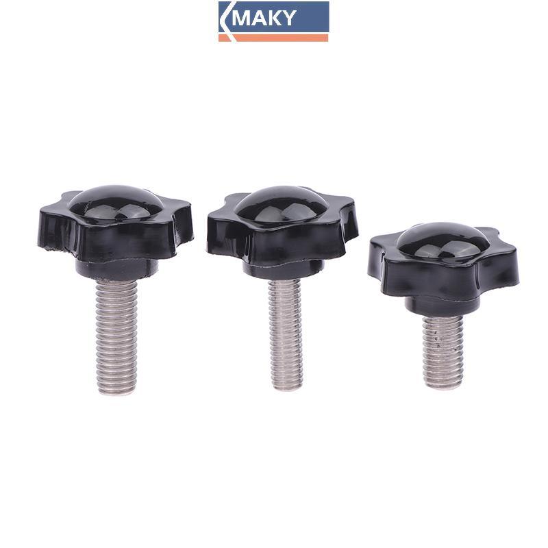 MAKY 2PCS อุตสาหกรรมอุปกรณ์ M6 M8 M10 38 # ด้าย Star Shaped Clamping Bolt Knob Bakelite หัวพลาสติกจั