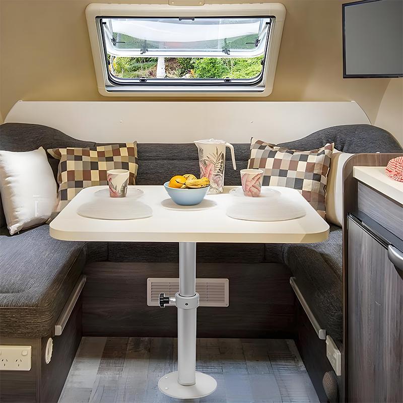 Newwellknownepic RV ขาโต๊ะ RV ตารางขาตั้งขาแท่น 460 ถึง 700 มม.ปรับได้ 360° หมุนได้สําหรับ RV Camper
