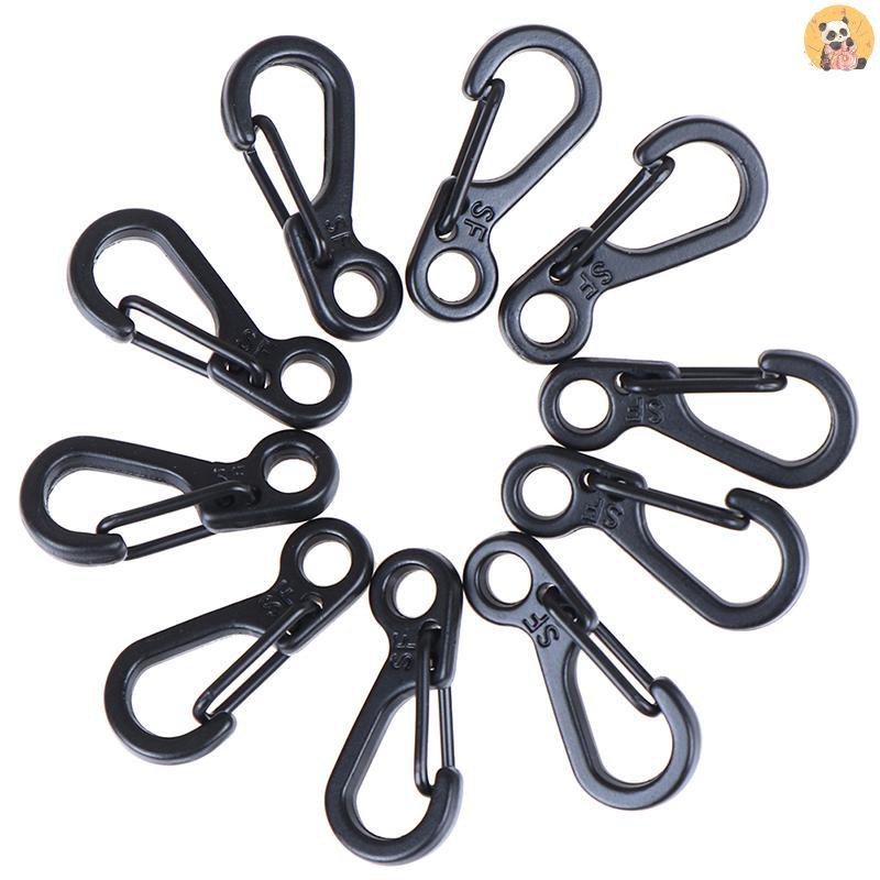 [CO] 10PCS Mini Carabiner Clip Snap Spring Clasp Hook Keyring Camping Tool [TH]
