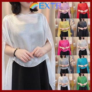 แคปสำหรับงานเลี้ยงยามค่ำคืน คาร์ฟ chiffon สีเรียบคลุมไหล่หญิ…