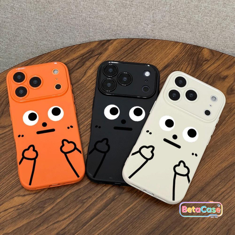 เคสหน้าต่างใหญ่สติ๊กแมนอีโมจิ Case iPhone 17 Pro Max 16 15 14 13 12 11 Pro Max Plus
