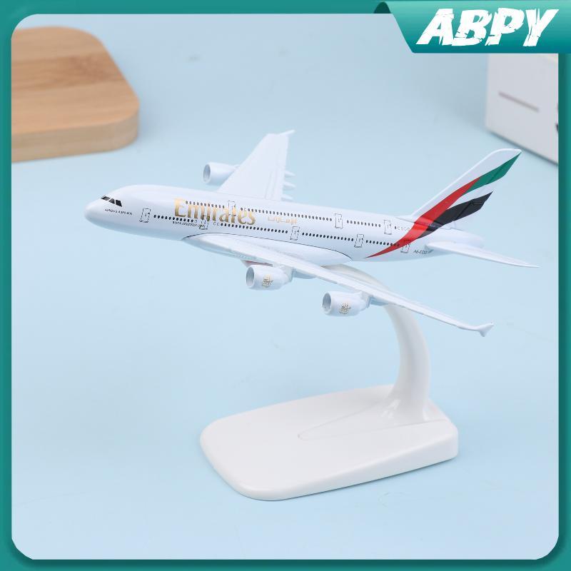 ABPY 1 ชุด Airbus A380 14 ซม.เครื่องบินรุ่น Emirates โลหะจําลองวัสดุเครื่องบินการบินจําลองเครื่องบิน