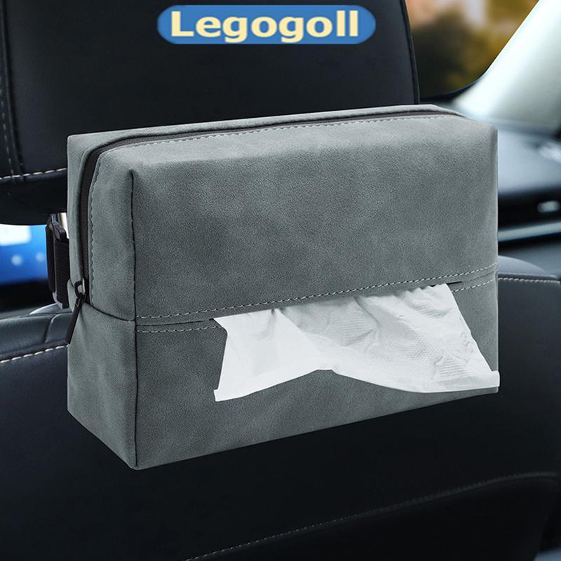 Legogoll Car Tissue Box Holder Nappa Leather Car Center Console Armrest Napkin Box Sun Visor Backboa