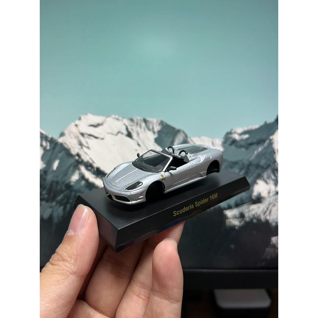 1/64 Jingshang kyosho Ferrari f430 scruderia Spider 16m Silver Ferrari Scuderia Spider 16m กล่องการ์