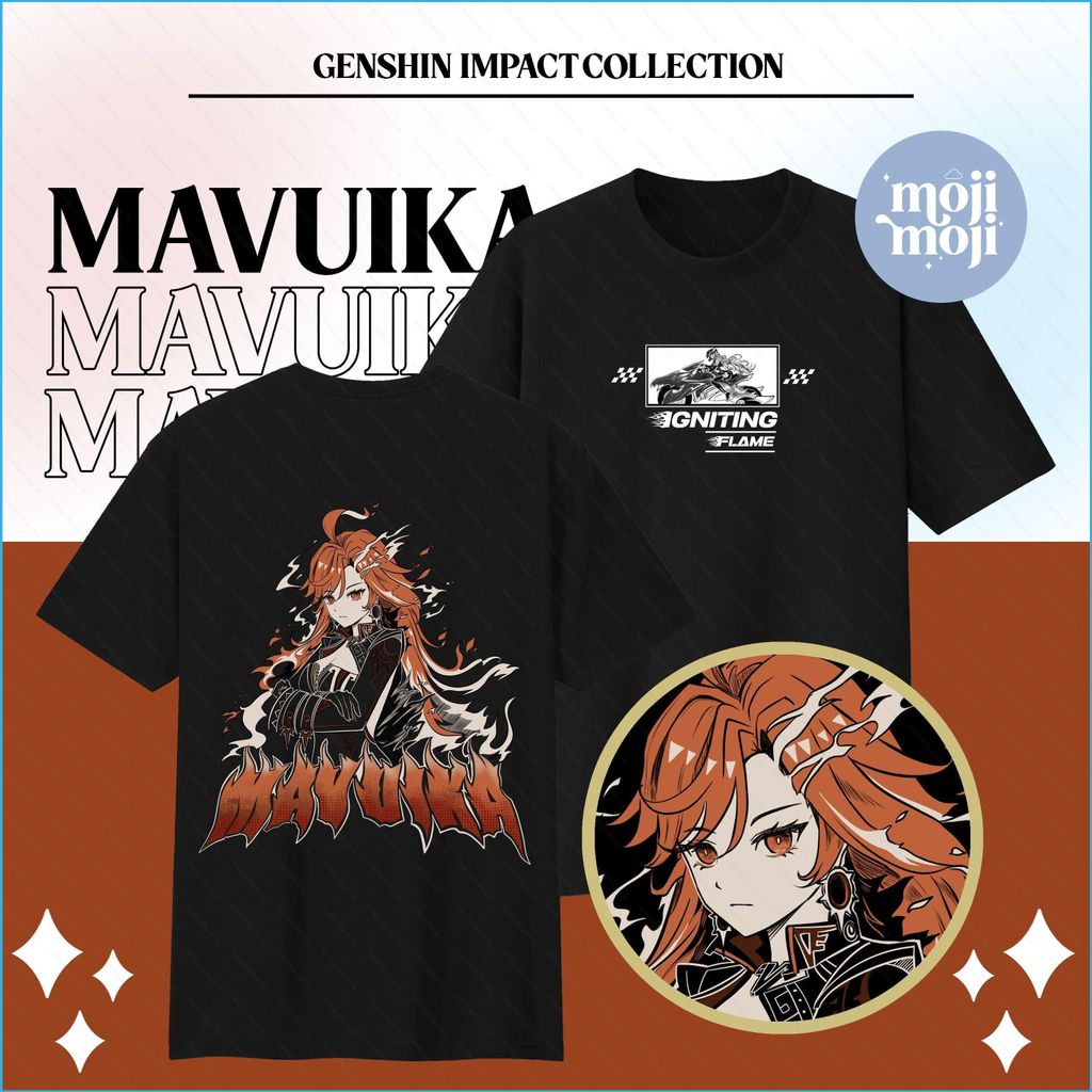 เสื้อยืดแขนสั้น Genshin Impact Mavuika Archon ของขวัญสำหรับเกมเมอร์