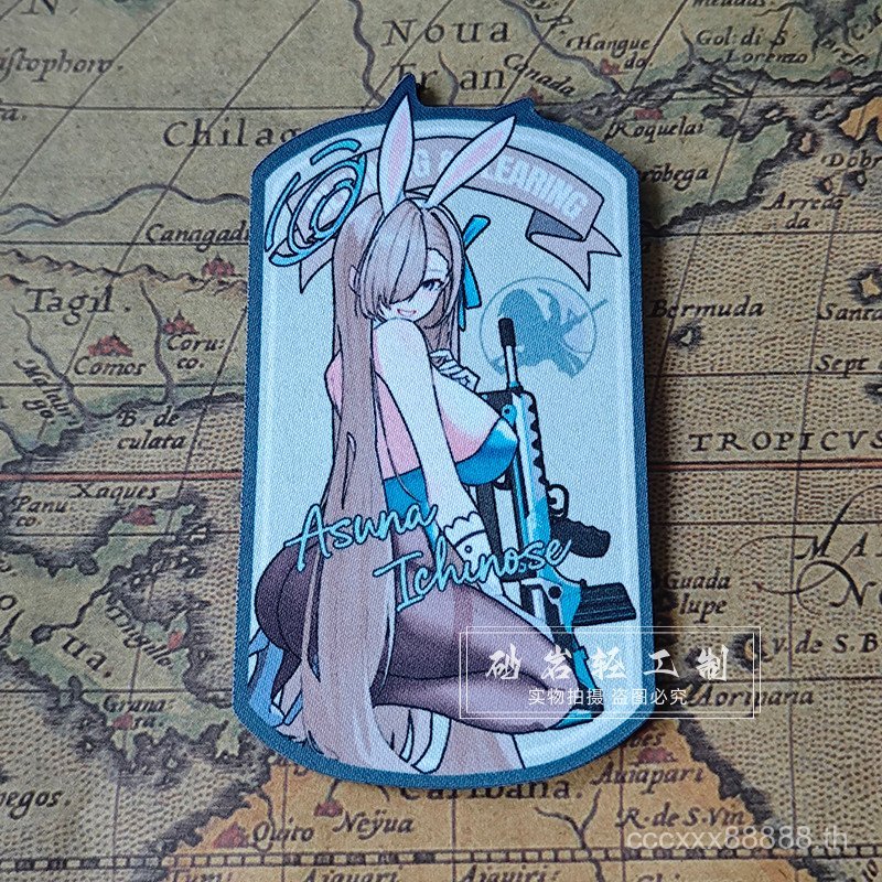 สติ๊กเกอร์กระเป๋าเป้สะพายหลัง Blue Archive Asuna Velcro CDKP