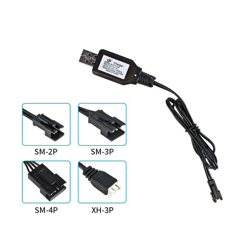 ที่ชาร์จ SM-2P ไฟฟ้า7.4V (3.7V) SM-4P ถอยหลัง XH-3P/แบตเตอรี่ Li-ion 4P ของเล่น RC รถยนต์เรือชาร์จ USB