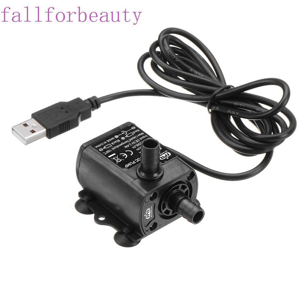 FALLFORBEAUTY ปั๊มน้ําหมุนเวียนภูมิทัศน์, USB Ultra-quiet Mini Submersible Pump,กันน้ําBrushless 5V 2.4W 4.8W Garden Fountain Fish Pond Aquarium