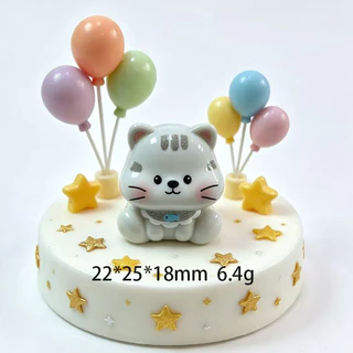 10ชิ้นน่ารักนั่งแมวสีที่แตกต่างกัน3ง เรซิ่นเสน่ห์สําหรับ งIY(9-348)