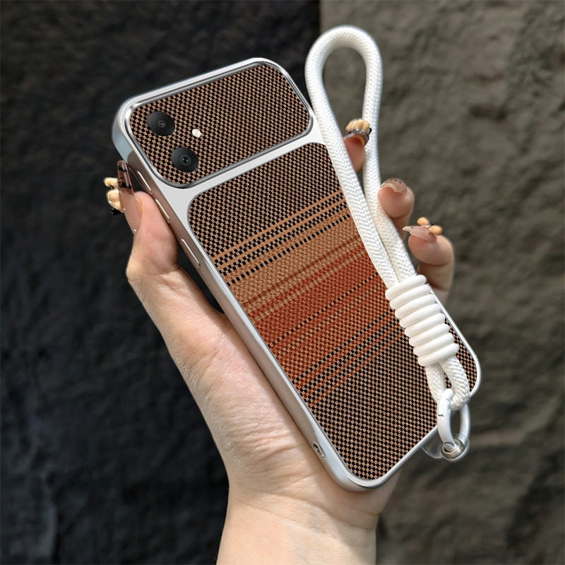 SAMSUNG เคสสําหรับSamsung a06 a04 a04s a04e a05s a05 a07 A17 a16 5Gเคสโทรศัพท์Softcaseกันกระแทกออกแบบใหม่ความงามพร้อมเชือกเส้นเล็กสําหรับสาวน่ารักสีน้ําตาลTBZSGZ1