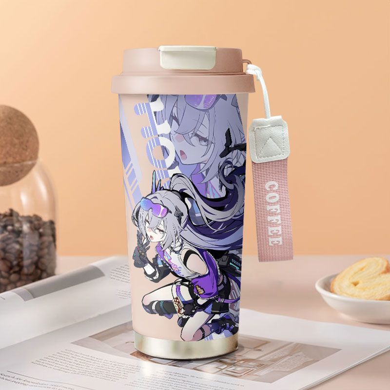 Honkai: Star Rail/Silver Wolf/Silver Wolf/เงินถ้วยกาแฟแบบพกพาแบบพกพาแบบพกพา/feeq