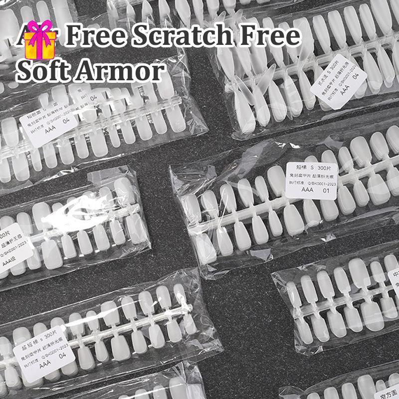 [INTH] 300 ชิ้น/ถุงเล็บปลอมเคล็ดลับ Matte Coverage โปร่งใสเล็บปลอมเคล็ดลับเล็บเจล Extension Diy ฝึกเล็บเครื่องมือ [ดีกว่า]