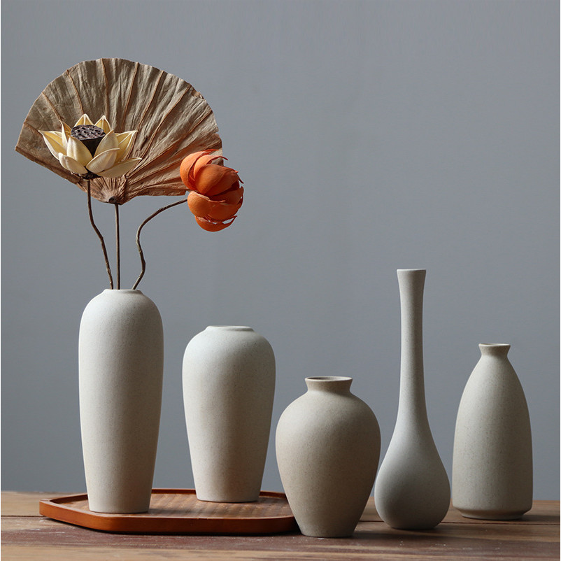 จีน Zen Retro แจกันเซรามิก Unglazed Clay กระถางดอกไม้สําหรับพืชน้ําบ้านสวนผ้าปูที่นอนตกแต่งห้อง