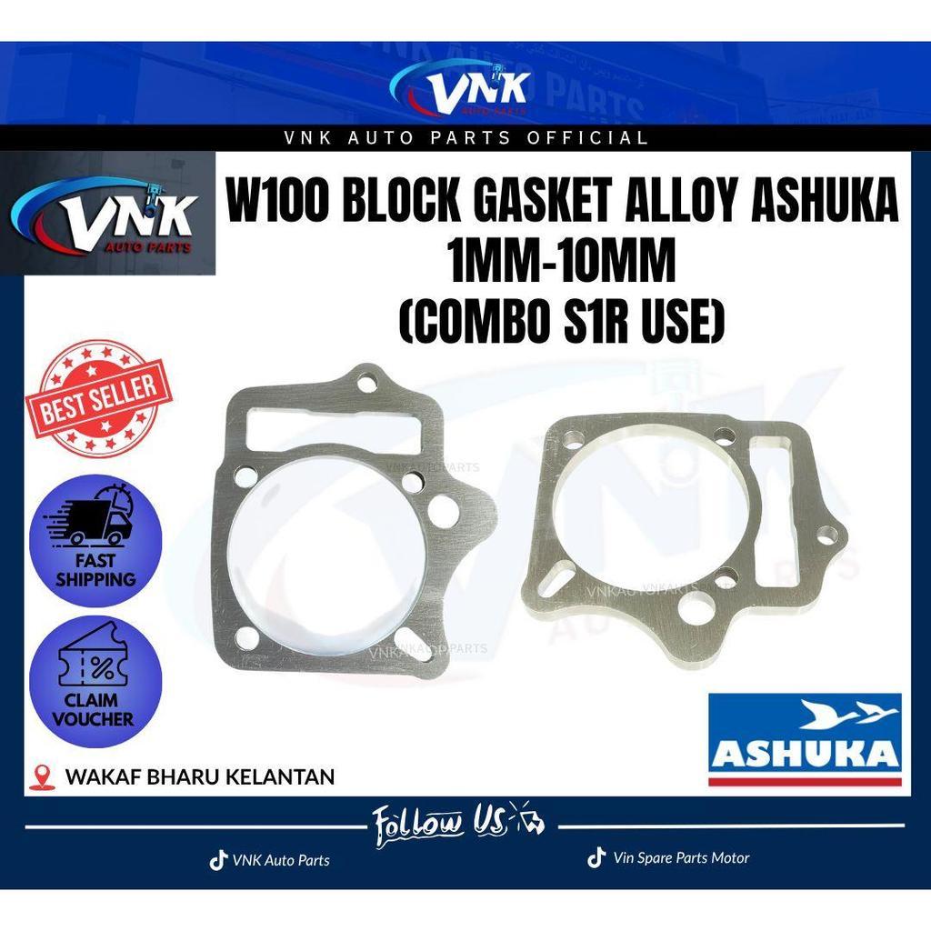 W100 BLOCK GASKET ALLOY ASHUKA S1R 1MM-10MM ( COMBO S1R USE )