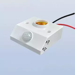 Hot AC85-265V อัตโนมัติร่างกายมนุษย์อินฟราเรด IR Sensor ผู้ถือโคมไฟหลอดไฟ LED E27 ฐาน PIR เครื่องตรวจจับโคมไฟติดผนัง Soet .