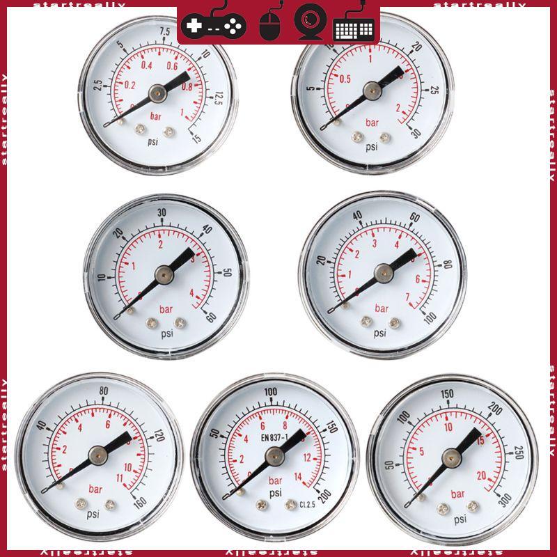 ST 40 มม. 1 8 BSPT เครื่องวัดความดันด้านหลังด้านหลัง 15 30 60 100 160 300 PSI Bar สําหรับ
