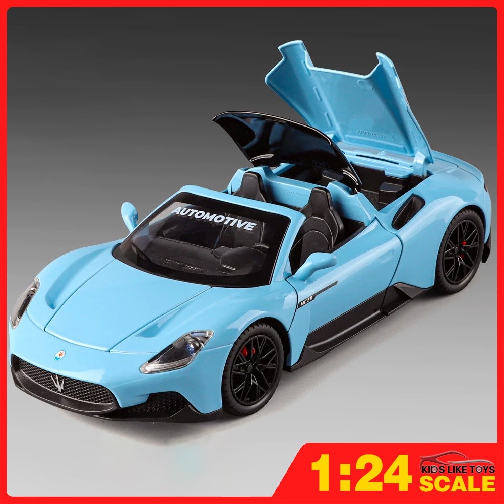 KLT 1:24 Maserati MC20 โมเดลรถเหล็กรถโลหะผสมของเล่นของขวัญสําหรับเด็กเด็กผู้หญิง