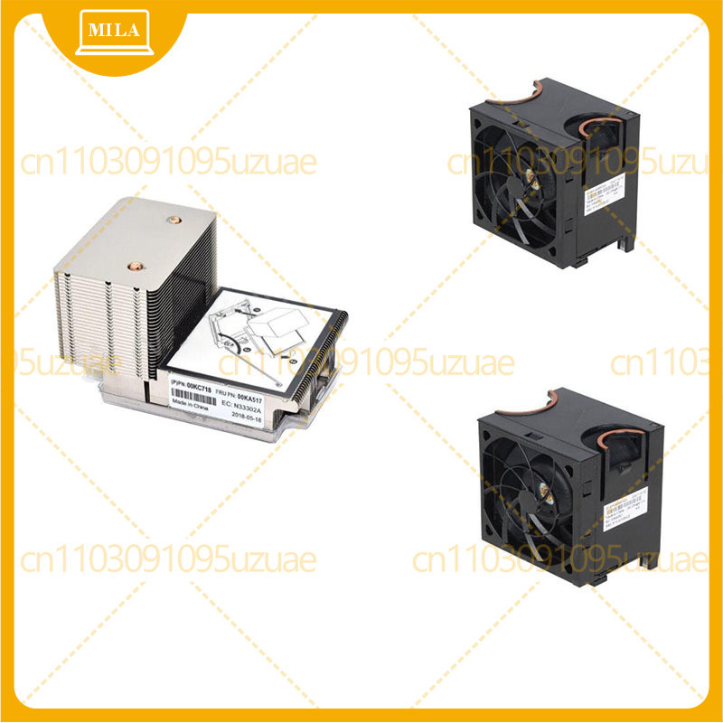สําหรับ X3650 M5 X3650M5 V4 server ความร้อนอ่างล้างจานฮีทซิงค์ 00KA517 00KC718 และ 2 พัดลมระบายความร