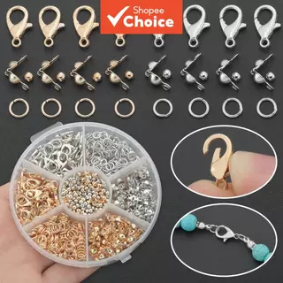 300 ชิ้น/กล่อง Lobster Clasp & Jump สําหรับแหวนชุดสําหรับเครื่องประดับทํา,สร้อยข้อมือสร้อยคอ Finishing, Diy Charms & จี้อุปกรณ์เสริม