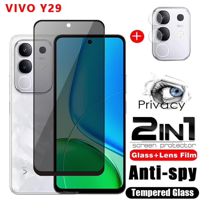 4G 5Gความเป็นส่วนตัวกระจกนิรภัยป้องกันหน้าจอคลุมทั้งหมดฟิล์มป้องกันโทรศัพท์สําหรับVIVO Y29 Y39 2025,
