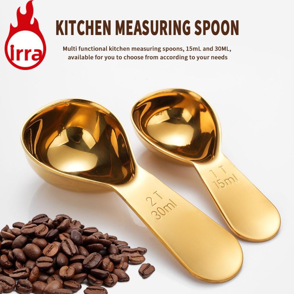 IRRA ที่ตักกาแฟ, 15/30ml 1 Tbsp หรือ 2 Tbsp กาแฟ Bean ช้อนตวง, สแตนเลสทนทาน Ergonomic Tablespoon Bar