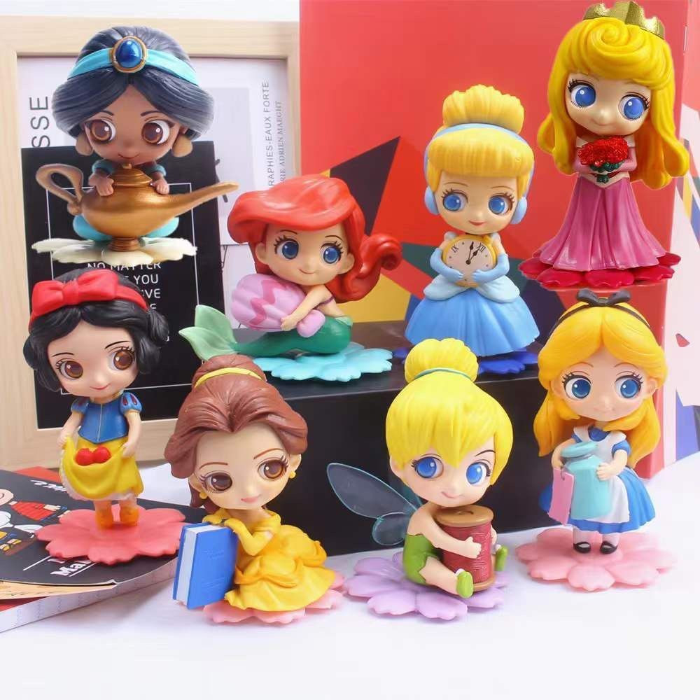 < Frozen > Princess Series Action Figure: Elsa, Anna, Snow White, Belle, Rapunzel, Cinderella, Ariel