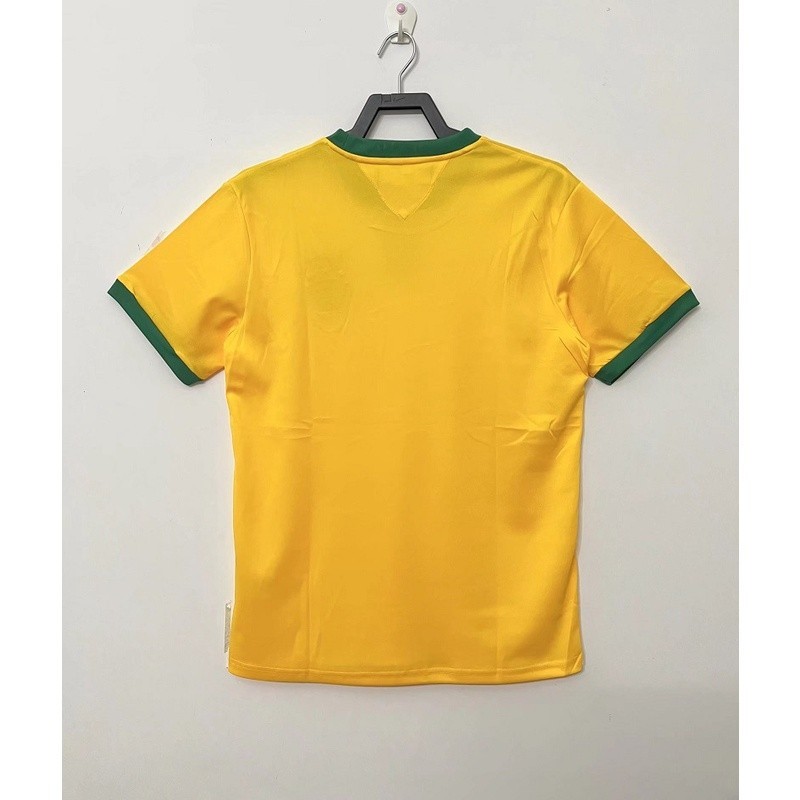 เสื้อทีมชาติบราซิล ย้อนยุคปี 1970 เปเล่หมายเลข 10 สำหรับสะสมหรือนำมาสวมใส่ ราคา ถูกที่สุด ดีลบีเคเค แกลเลอรีภาพที่ 6
