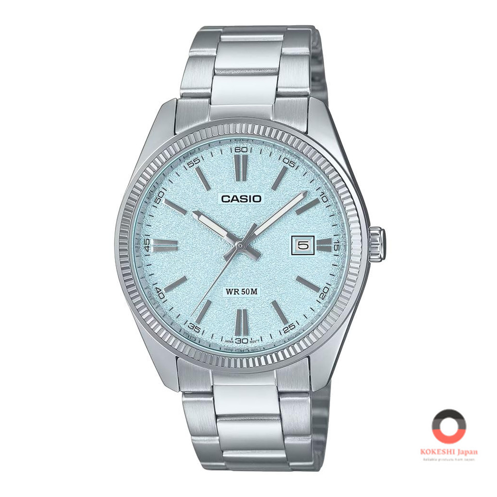 【Direct from Japan】 นาฬิกา CASIO MTP-1302DA-2A2 สไตล์คลาสสิก เรียบหรู สีเงินและน้ำเงิน สำหรับทุกโอกา