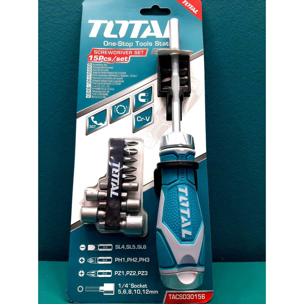 (M63) ทั้งหมด TACSD30156 ชุดไขควง 15 บิต .ที12